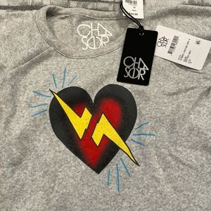 NWT Girls Chaser graphic long sleeve top Size 12